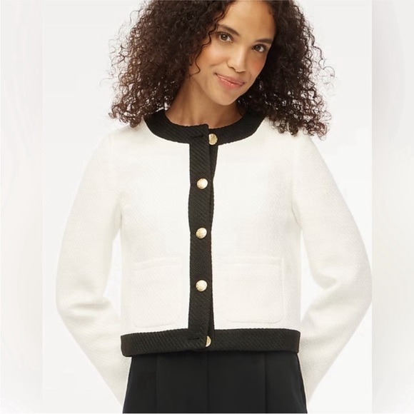 🔥🔥🔥NEW J. Crew Petite Tweed lady jacket Blazer BS928 Size 10P - Picture 2 of 6